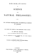 Recreations in Science and Natural Philosophy